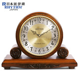 日本丽声钟表实木座钟客厅卧室台钟欧式复古豪华摆件创意时钟正品
