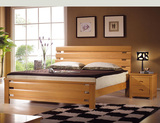 全实木原木榉木床平板床双人床1.8米/1.5米大床婚床 809