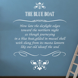 「蓝色的船」英文字母墙贴服装店咖啡馆背景墙装饰贴纸窗贴