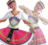 新款少数民族服僳僳族畲族舞蹈演出服装舞台民族歌舞表演服饰女装