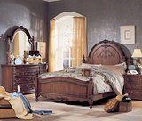 美式实木床 欧式雕花床 儿童1.5米 1.35米床 美式实木家具定制