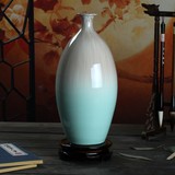 艺术窑变陶瓷花瓶摆设 花釉橄榄瓶 现代时尚家饰瓷器 工艺品摆件