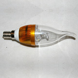 波西米亚灯饰灯具创意E14螺口LED拉尾磨砂光源蜡烛灯泡3W 特价