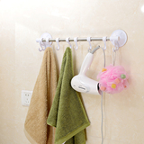 双庆卫生间强力吸盘挂毛巾架厨房吸壁式浴室厕所不锈钢单杆架挂杆