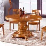 实木餐桌椅组合圆桌12人4橡木6园8圆形10大1.6小饭台1.3m1.5米1.2