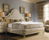高档双人床实木1.8米 现代简约欧式时尚皇后大床 会所样板房家具