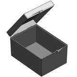 黑色塑料盒小盒子长方形超耐摔的包装盒杂物盒整理盒收纳盒储物盒