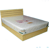 106号松木色双人床 单人床 箱床带抽屉 带床垫 低箱床 可储物