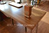 奇梦，[毛边设计]自然风原木书桌，实木3.5CM台面泡茶桌，会议桌N