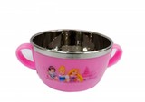 迪士尼儿童餐具可爱卡通小学生汤碗防烫隔热/不锈钢/有手柄保温碗