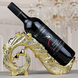 欧式红酒架酒柜装饰品摆件创意客厅树脂酒托现代葡萄酒瓶酒杯架子