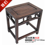 全实木明清仿古 中式红木 南榆木家具铜钱凳餐椅 特价促销