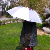 金威姜太公遮阳帽子钓鱼伞帽防紫外线折叠遮阳伞帽 大号 中号