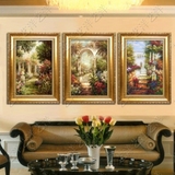 手绘客厅装饰画卧室玄关竖抽象现代餐厅有框挂画欧式油画山水风景