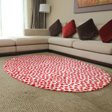 加密弹力丝茶几沙发 大椭圆形垫子 客厅地毯 现代简约样板间地毯