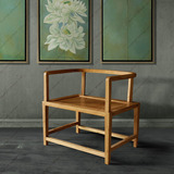 靠背椅榆木实木复古素色改良中式餐椅[摆设]靠背椅5折极美家具