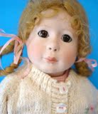 美国现货1992年陶瓷古董乡村娃娃 复古做旧布娃娃 工艺品 收藏品