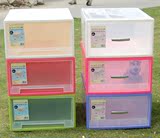 全国包邮单层可叠透明大号塑料收纳抽屉柜整理箱储物箱自由组合柜