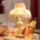 台灯卧室床头温馨结婚公主韩式粉红简约创意布艺欧式台灯U1666