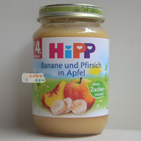 无现货！德国喜宝Hipp有机黄桃+香蕉+苹果泥190g4个月+ 4360