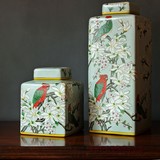 中式粉彩/欧式古典复古陶瓷储物罐 家居装饰品摆件带盖瓷器收纳罐
