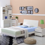 奥丽家具现代简约儿童床白色烤漆儿童家具1.2米床学生床L2720D
