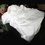 香格里拉五星级酒店专用加厚纯白色缎纹纯棉中床单