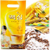韩国食品进口零食maxim麦馨摩卡味咖啡速溶即饮三合一100条*12g