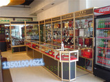 北京货架展示柜展示架展柜钛合金货架商场高档烟酒瓷器展柜玻璃