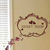 甜蜜小屋 温馨唯美浪漫个性房间卧室床头装饰墙贴纸 创意欧式门贴