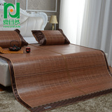 豪自然 凉席 竹席子双面可折叠高档碳化竹凉席三件套1.8m 1.5米床