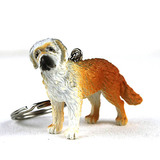 safari 仿真动物模型玩具 宠物狗 名犬挂件 钥匙扣 圣伯纳犬