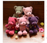 正版小泰迪熊毛绒玩具婚庆公仔五彩小熊抱枕布娃娃儿童生日礼物