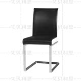 特价简约现代不锈钢架椅子 时尚黑白亮皮餐椅拆装 休闲椅厂家直销