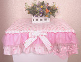 韩式田园公主*粉色爱恋*纯棉床头柜罩布世桌布茶几布餐桌布可定做