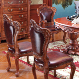 缅甸花梨（大果紫檀）美式欧式红木家具 红木餐椅扶手椅餐厅