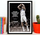 诺维茨基[M2016]装饰画有框画餐厅咖啡厅酒吧挂画篮球明星NBA海报