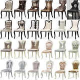 欧式餐椅现货新古典椅子简约桌椅韩式椅酒店实木椅子欧式现代餐椅