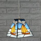 欧式灯具彩色玻璃地中海帆船吊灯蒂凡尼阳台过道走廊水槽飘窗吊灯
