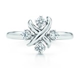 美国纽约正品代购 蒂芙尼 Tiffany lynn 铂金镶钻戒指