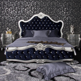 新古典床布艺床欧式床实木雕刻古典后现代法式美式1.8婚床双人床
