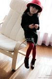 秋冬季新款韩国女童冬装 女儿童加厚长袖毛衣连衣裙