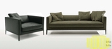 意大利设计|沙发|布艺|后现代|出口|时尚|前卫|休闲椅|D-38单人位