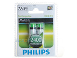 Philips/飞利浦2400毫安5号充电电池2节