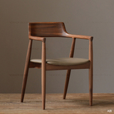 简约实木餐椅简约书房椅单人餐桌椅现代扶手椅子时尚靠背软包木椅