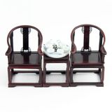 包邮红木工艺品装饰摆件大叶紫檀木皇宫圈椅微缩型小家具模型