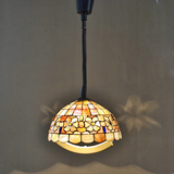 天然贝壳焊锡灯具欧式客餐厅吧台伸缩升降吊灯书房麻将灯12寸茶花