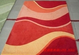 爱纳斯品牌 客厅茶几卧室玄关地毯垫 个性时尚纯手工波浪型地毯