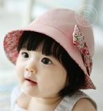 韩版1-2-4岁儿童女童帽子春季公主女宝宝6-12个月婴儿春秋盆帽夏