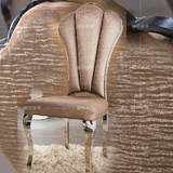 奢华不锈钢餐椅 美式皮椅后现代欧式休闲椅高档酒店椅子宴会椅